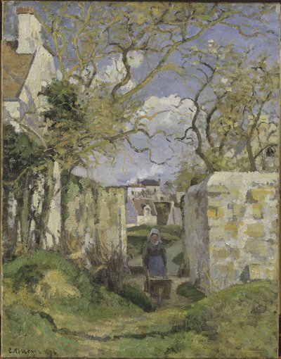 Pontoise yakınlarındaki manzara, Pissarro, Camille (1830-1903). Tuval üzerine yağlıboya by Camille Jacob Pissarro