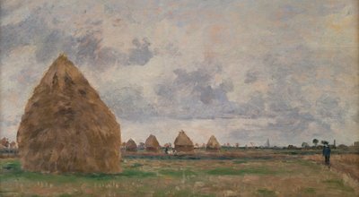 Saman Yığınları ile Peyzaj by Camille Pissarro