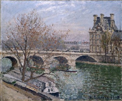 Kraliyet Köprüsü ve Flore Köşkü by Camille Jacob Pissarro