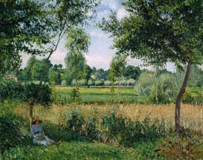 Sabah Güneş Işığı Etkisi, Eragny by Camille Pissarro