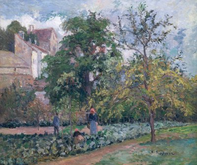 Maubisson, Pontoise'deki meyve bahçesi by Camille Jacob Pissarro