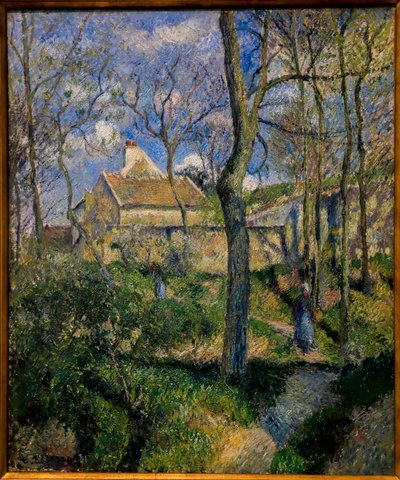 Les Pouilleux Yolu, Pontoise. 1881 (tuval üzerine yağlı boya) by Camille Pissarro