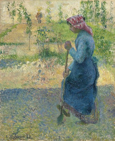 Köylü Kazma; paysanne bechant by Camille Jacob Pissarro