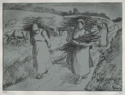 ibne taşıyan köylüler by Camille Pissarro