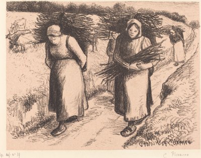 Sopa taşıyan köylüler by Camille Pissarro