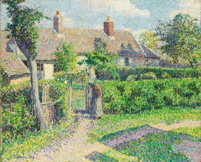 Köylü evleri, Eragny, 1887 by Camille Jacob Pissarro