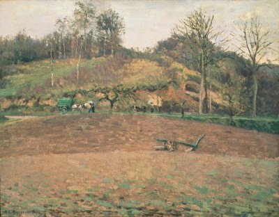 ploughland by Camille Jacob Pissarro