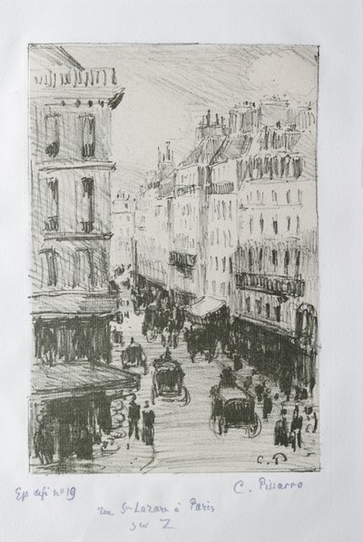 Rue Saint-Lazare, Paris, 1897 by Camille Pissarro