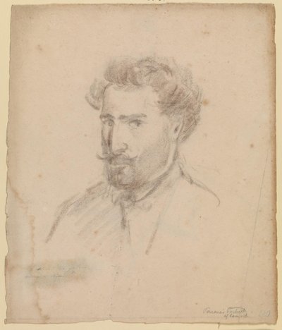 Otoportre, soldan üç çeyrek profil (Karakas (?) 1853/54) by Camille Pissarro