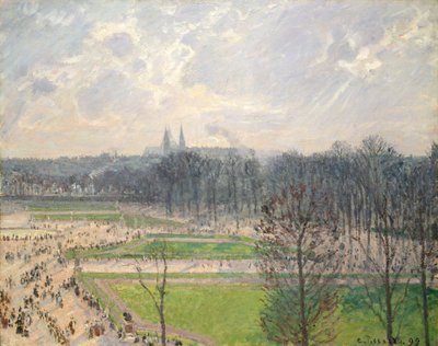 Bir Kış Öğleden Sonra Tuileries Bahçesi by Camille Jacob Pissarro