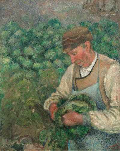 Bahçıvan - Lahanalı Yaşlı Köylü by Camille Pissarro
