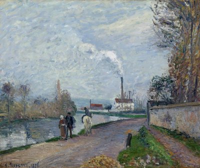 Gri Havada Pontoise yakınlarındaki Oise by Camille Jacob Pissarro