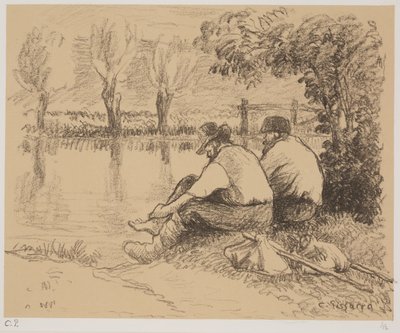 The Tramps, c.1894 (litho) by Camille Jacob Pissarro