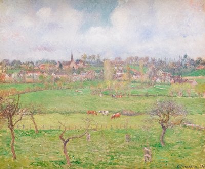 Bazincourt'un görünümü by Camille Pissarro