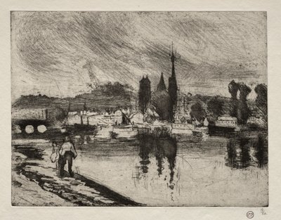 Rouen manzarası by Camille Pissarro