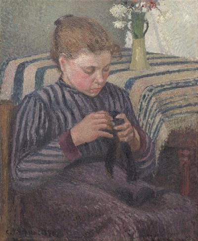 kadın tamir by Camille Pissarro