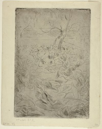 Mutfak bahçesindeki kadın by Camille Pissarro