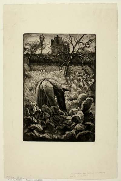 Mutfak bahçesindeki kadın by Camille Pissarro