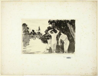 Kadınların Yıkanması: Gün by Camille Pissarro