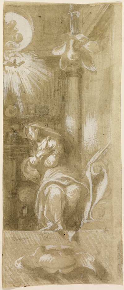 Virgin Annunciate için çalışma by Camillo Boccaccino