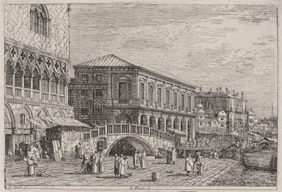 Le Preston. V. (The Prison, Venice]), Vedute (Görüntülemeler) dizisinden by Canaletto (Giovanni Antonio Canal)