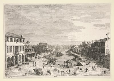 Mestre, Vedute dizisinden (Görüntüleme) by Canaletto (Giovanni Antonio Canal)