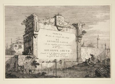 Başlık Plakası, Vedute dizisinden (Görüntüler) by Canaletto (Giovanni Antonio Canal)