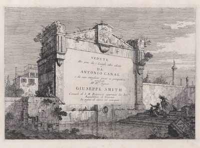 Vedute dizisinden Başlık Plakası (Görüntüler) by Canaletto (Giovanni Antonio Canal)