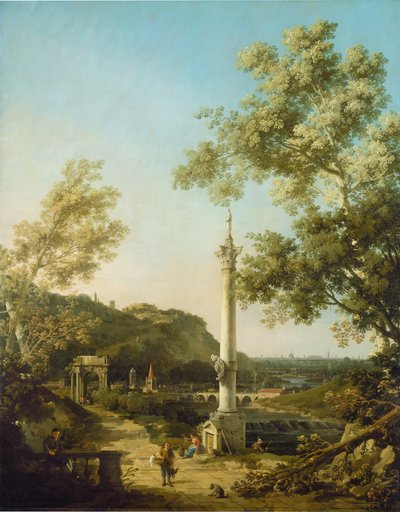 Sütunlu İngiliz Manzarası Capriccio by Canaletto