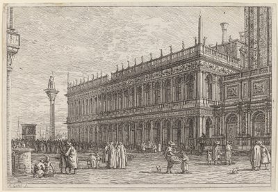 Kitap dükkanı. v. by Canaletto