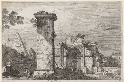 Yıkılmış Anıtlarla Peyzaj, c. 17351746. by Canaletto