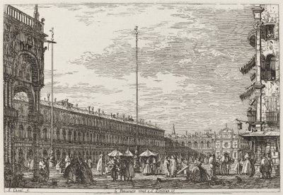 Le Procuratie niove e S. Ziminian V. [sağ üst], c. 17351746. by Canaletto