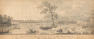 Middlesex Shore'dan görülen Eski Walton Köprüsü by Canaletto