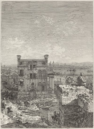Peristilli Ev [sağda], 1741. by Canaletto