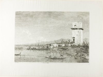 Vedute'den Malghera Kulesi by Canaletto