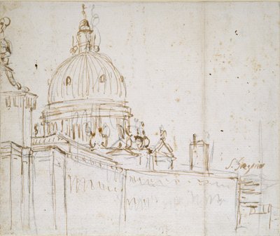 Venedik: Dogana di Mare ve S. Maria della Salute, 18. yüzyılın ortaları by Canaletto