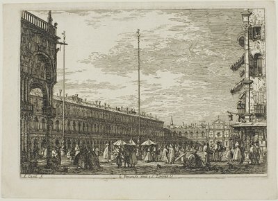 le Procuratie niove e S. Ziminian V., Vedute'den by Canaletto