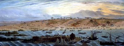 Arjantinli Birliklerin 'Paso de los Libres' üzerine bindirilmesi by Candido Lopez