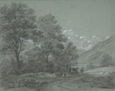 Ruhpolding yakınlarındaki manzara, 18. yüzyılın sonları 19. yüzyılın ortaları. by Cantius Dillis