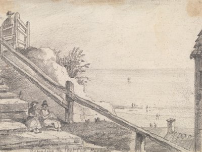 East Cliff'e Çıkmak, Hastings by Capt. Thomas Hastings