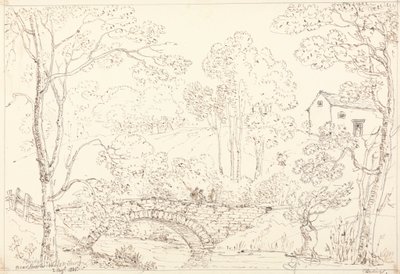 Loweswater Kilisesi yakınlarındaki köprü, 2 Ağustos 1835 by Capt. Thomas Hastings