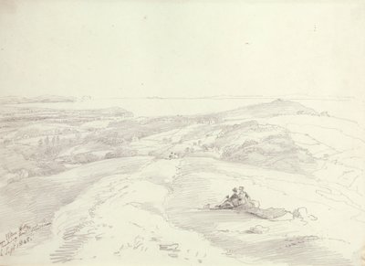 Elton Hills'ten Clevedon'a Bakış, 6 Eylül 1845 by Capt. Thomas Hastings