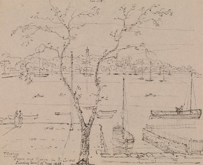 East Cowes'daki Evimizden, Pazar Akşamı, 12 Mayıs 1833 by Capt. Thomas Hastings