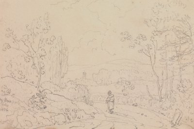 Newport yakınlarında, Wight Adası, Şubat 1826 by Capt. Thomas Hastings