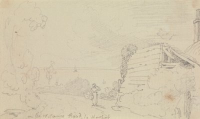 Newport'a giden West Cowes Yolu üzerinde by Capt. Thomas Hastings