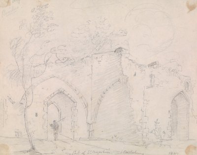 Augustine's, Canterbury'nin bir parçası by Capt. Thomas Hastings