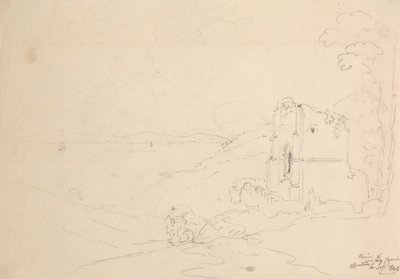 Walton Kilisesi Harabeleri, Clevedon, 6 Eylül 1845 by Capt. Thomas Hastings