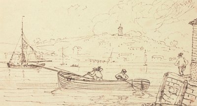Boatmen Sketch, West Cowes, 16 Şubat 1826 by Capt. Thomas Hastings