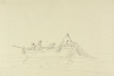 Bir Teknede Balıkçılar Taslağı by Capt. Thomas Hastings