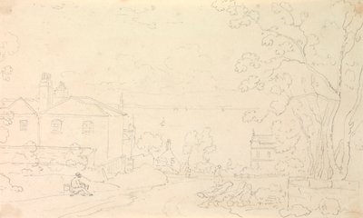 Kıyıya Yakın Evlerin Taslağı, Wight Adası by Capt. Thomas Hastings